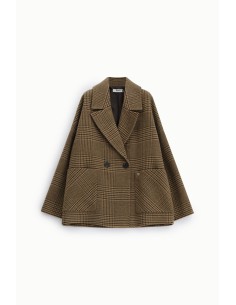 Veste-chemise oversize à carreaux avec fermeture à double boutonnage Please 2