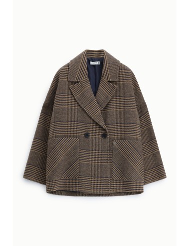 Veste-chemise oversize à carreaux avec fermeture à double boutonnage Please
