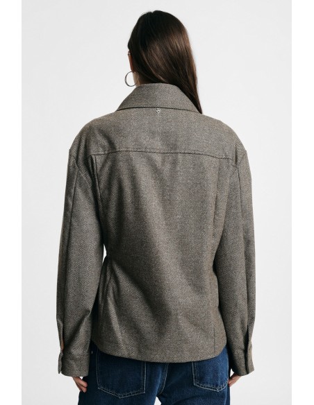 Veste-chemise avec fermeture éclair et poches frontales S’il vous plaît