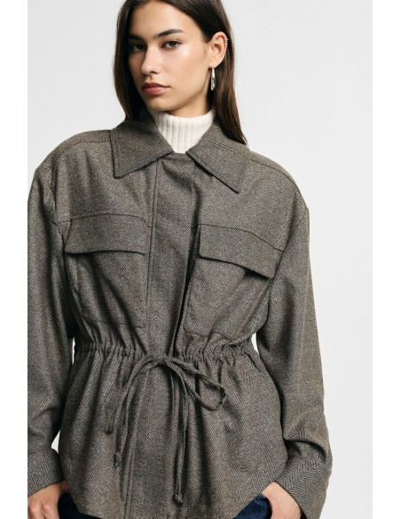 Veste-chemise avec fermeture éclair et poches frontales S’il vous plaît