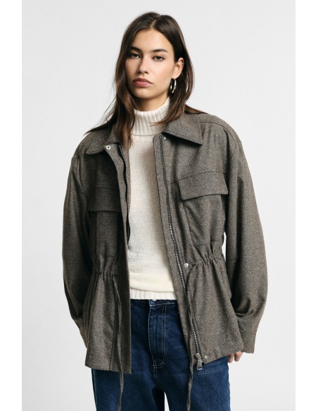 Veste-chemise avec fermeture éclair et poches frontales S’il vous plaît