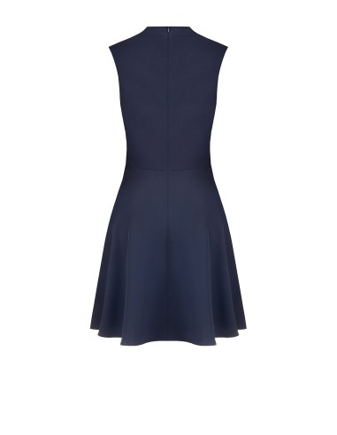 Robe courte évasée en tissu fluide avec décolleté en V croisé et détail métallique Rinascimento