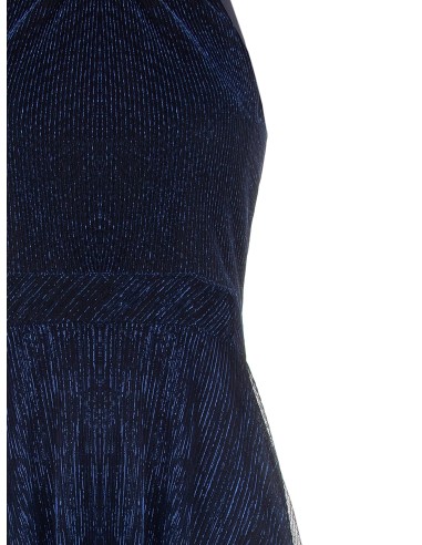Robe longue à col américain et jupe plissée Rinascimento