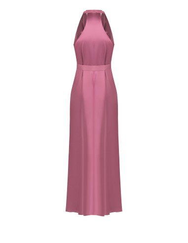 Robe longue évasée en satin avec ceinture assortie Rinascimento