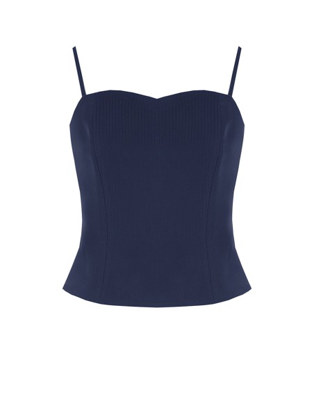 Top bustier Studio rayé en crêpe Rinascimento