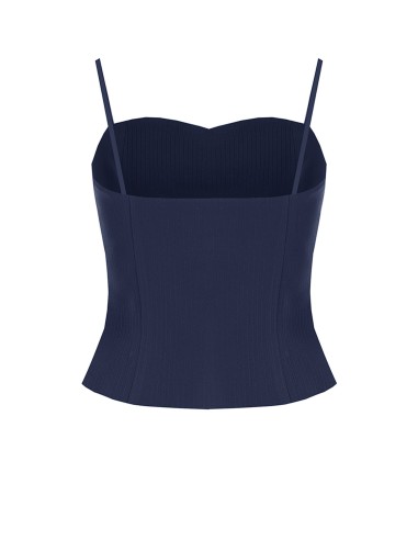 Top bustier Studio rayé en crêpe Rinascimento