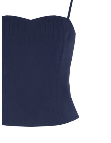 Top bustier Studio rayé en crêpe Rinascimento