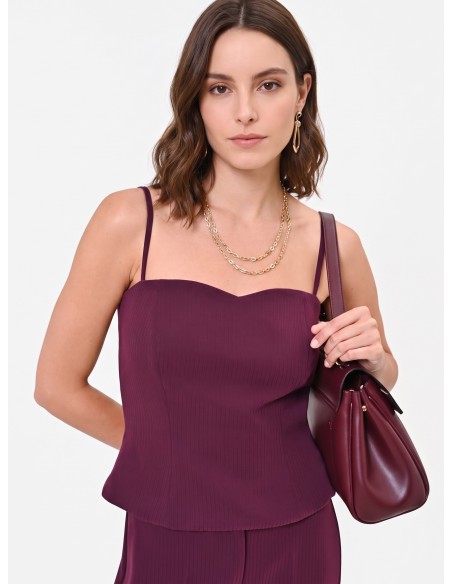 Top bustier Studio rayé en crêpe Rinascimento