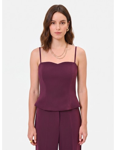 Top bustier Studio rayé en crêpe Rinascimento