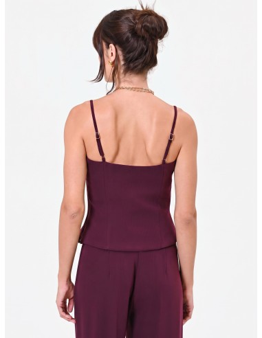 Top bustier Studio rayé en crêpe Rinascimento