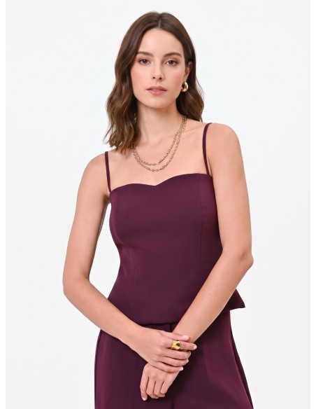 Top bustier Studio rayé en crêpe Rinascimento