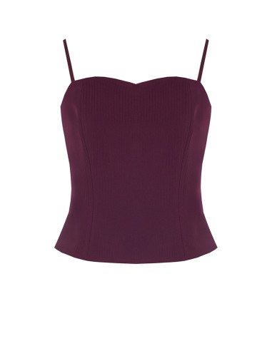 Top bustier Studio rayé en crêpe Rinascimento