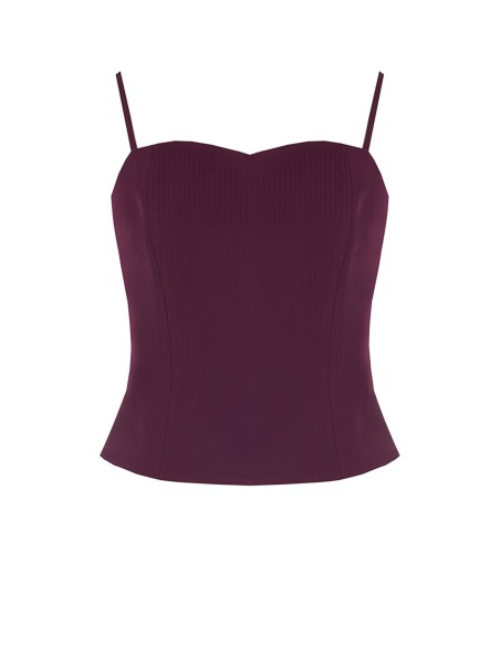 Top bustier Studio rayé en crêpe Rinascimento