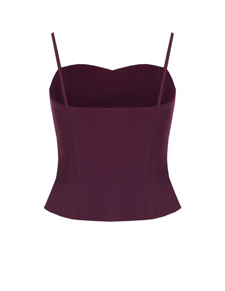 Top bustier Studio rayé en crêpe Rinascimento
