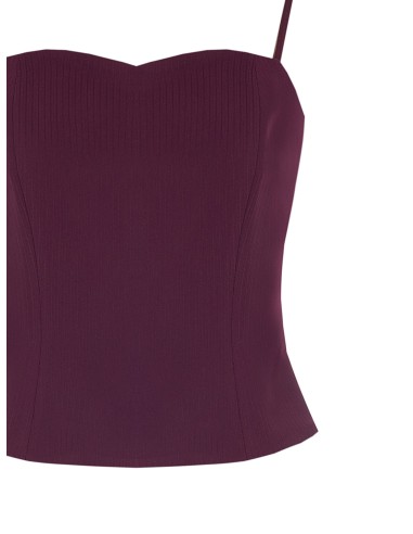 Top bustier Studio rayé en crêpe Rinascimento