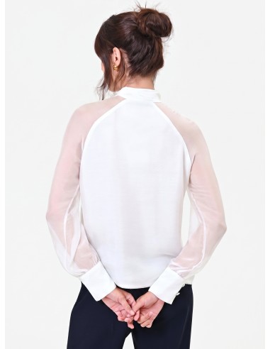 Blouse fluide Studio en mélange de soie avec nœud papillon Rinascimento