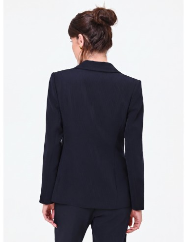 Rinascimento Studio krijtstreep-dubbelrijige blazer van crêpe