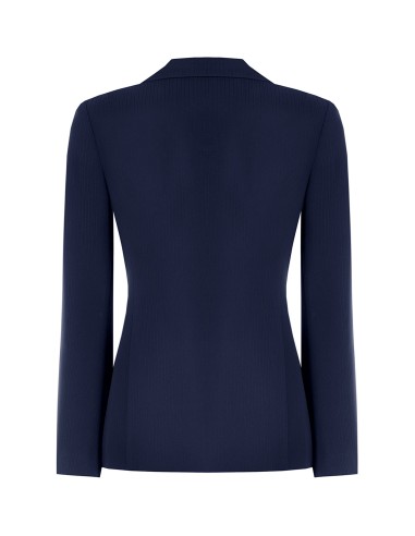 Veste Studio croisée à fines rayures en crêpe Rinascimento
