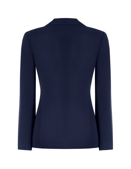 Rinascimento Studio krijtstreep-dubbelrijige blazer van crêpe