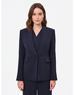 Veste Studio Croisée à Rayures Tennis en Crêpe Rinascimento 2