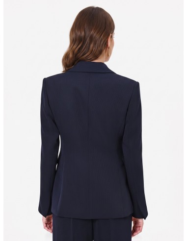 Veste Studio Croisée à Rayures Tennis en Crêpe Rinascimento