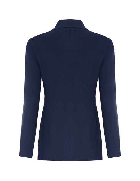 Veste Studio Croisée à Rayures Tennis en Crêpe Rinascimento