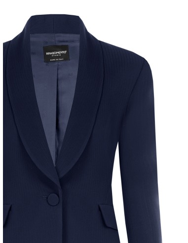 Rinascimento Studio-krijtstreepblazer met één rij knopen van crêpe