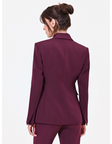 Veste Studio Croisée à Rayures Tennis en Crêpe Rinascimento