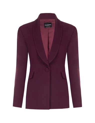 Rinascimento Studio-krijtstreepblazer met één rij knopen van crêpe