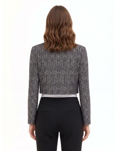 Veste courte en tweed avec nœud et épaulettes Rinascimento 2