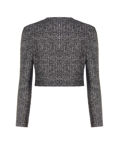 Veste courte en tweed avec nœud et épaulettes Rinascimento