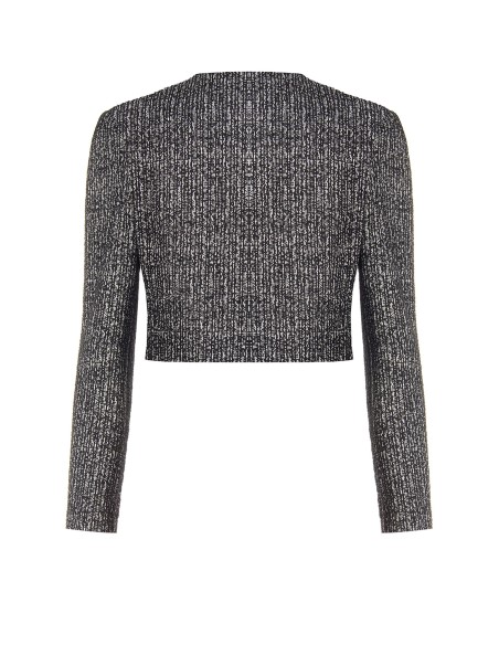 Veste courte en tweed avec nœud et épaulettes Rinascimento