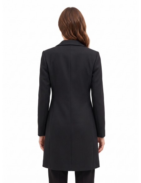 Manteau mi-long cintré en drap avec col à revers Rinascimento