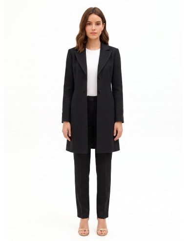 Manteau mi-long cintré en drap avec col à revers Rinascimento