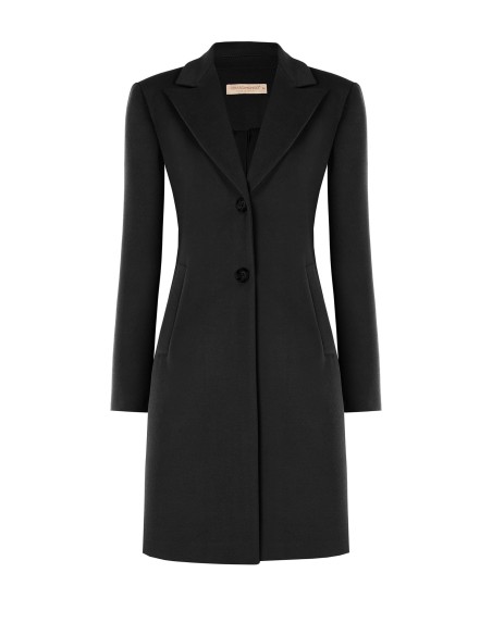 Manteau mi-long cintré en drap avec col à revers Rinascimento