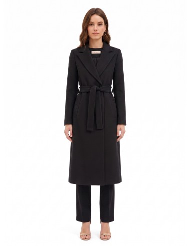 Manteau en drap à coupe droite avec ceinture assortie Rinascimento