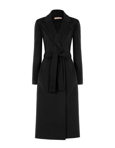 Manteau en drap à coupe droite avec ceinture assortie Rinascimento