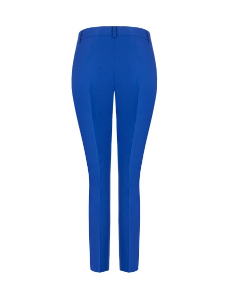 Pantalon cigarette en tissu technique avec bouton siglé Rinascimento