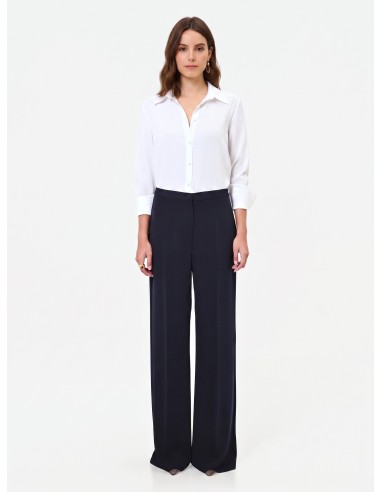 Pantalon Studio Palazzo à rayures tennis en crêpe Rinascimento