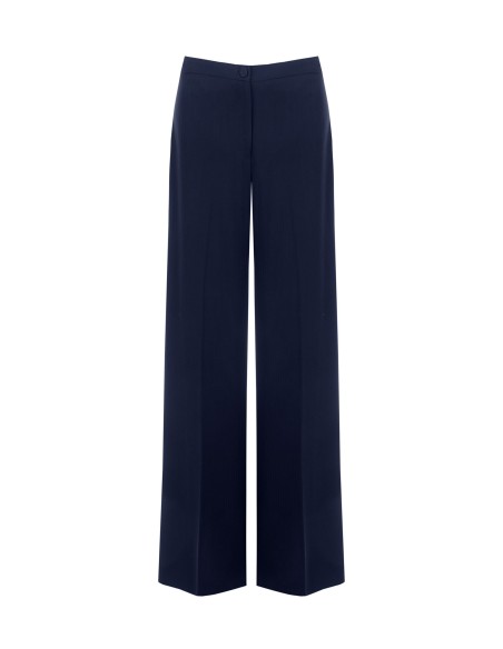 Pantalon Studio Palazzo à rayures tennis en crêpe Rinascimento