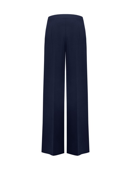 Pantalon Studio Palazzo à rayures tennis en crêpe Rinascimento