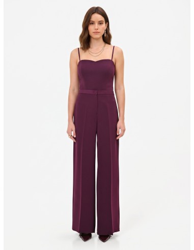 Pantalon Studio Palazzo à rayures tennis en crêpe Rinascimento