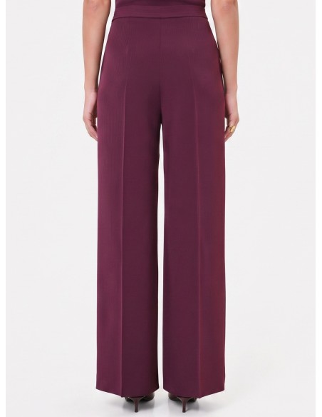 Pantalon Studio Palazzo à rayures tennis en crêpe Rinascimento