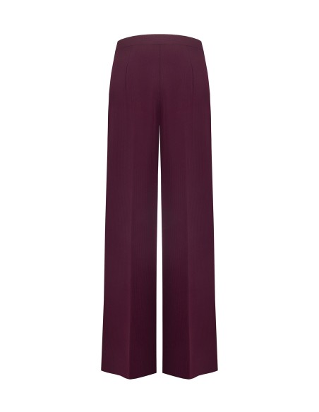 Pantalon Studio Palazzo à rayures tennis en crêpe Rinascimento
