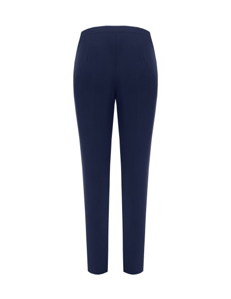 Pantalon droit Studio à fines rayures en crêpe Rinascimento