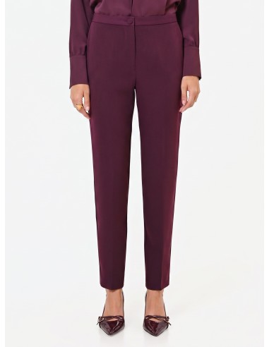 Pantalon droit Studio à fines rayures en crêpe Rinascimento