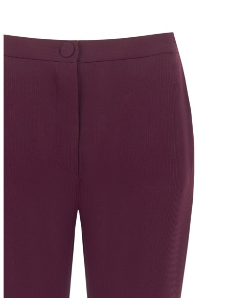 Pantalon droit Studio à fines rayures en crêpe Rinascimento