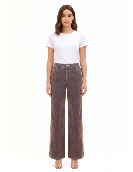Fluwelen wide-leg-jeans Rinascimento