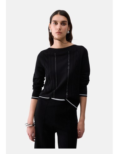 Pull Liu Jo avec bordures contrastées
