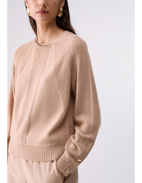 Pull en mélange de laine avec boutons Liu Jo